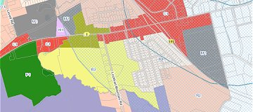 Colourful map of several districts in Kings County