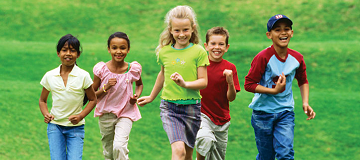 Children running