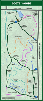 Foote Woods trail map