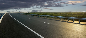 Road with ominous sky