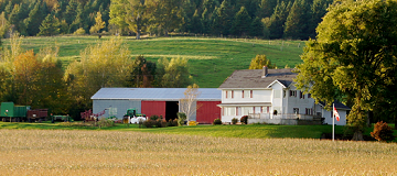 Distant farm house