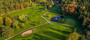 Overhead view of golf course